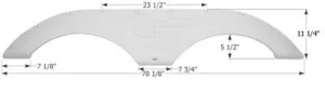 Fender Skirt for Forest River Wildcat-Tandem Axle, Gray