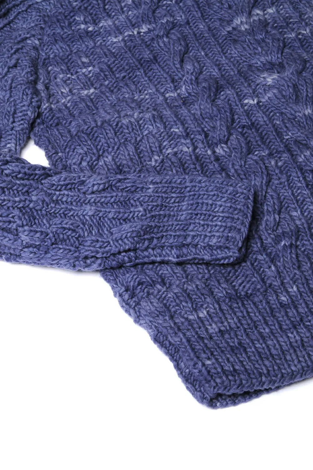 Fisherman Pullover - Navy Heather