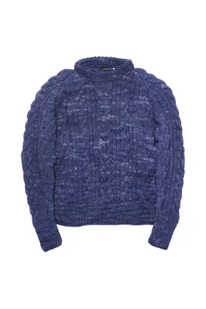 Fisherman Pullover - Navy Heather