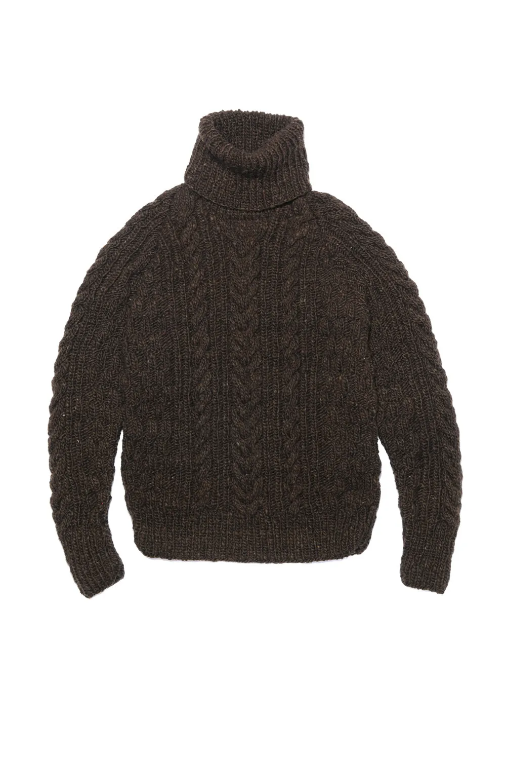 Fisherman Turtleneck Pullover - Chocolate