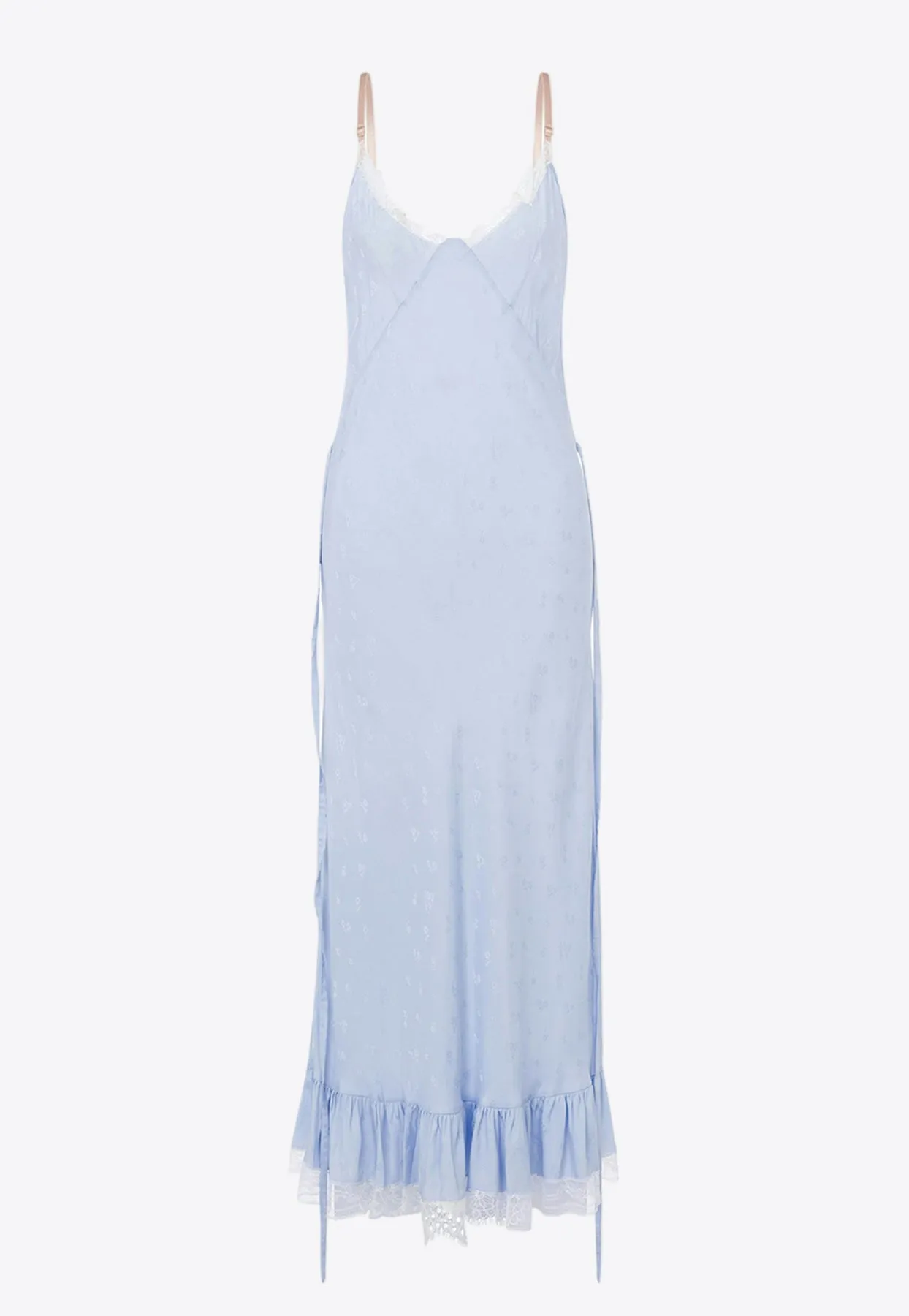 Floral Jacquard Midi Slip Dress
