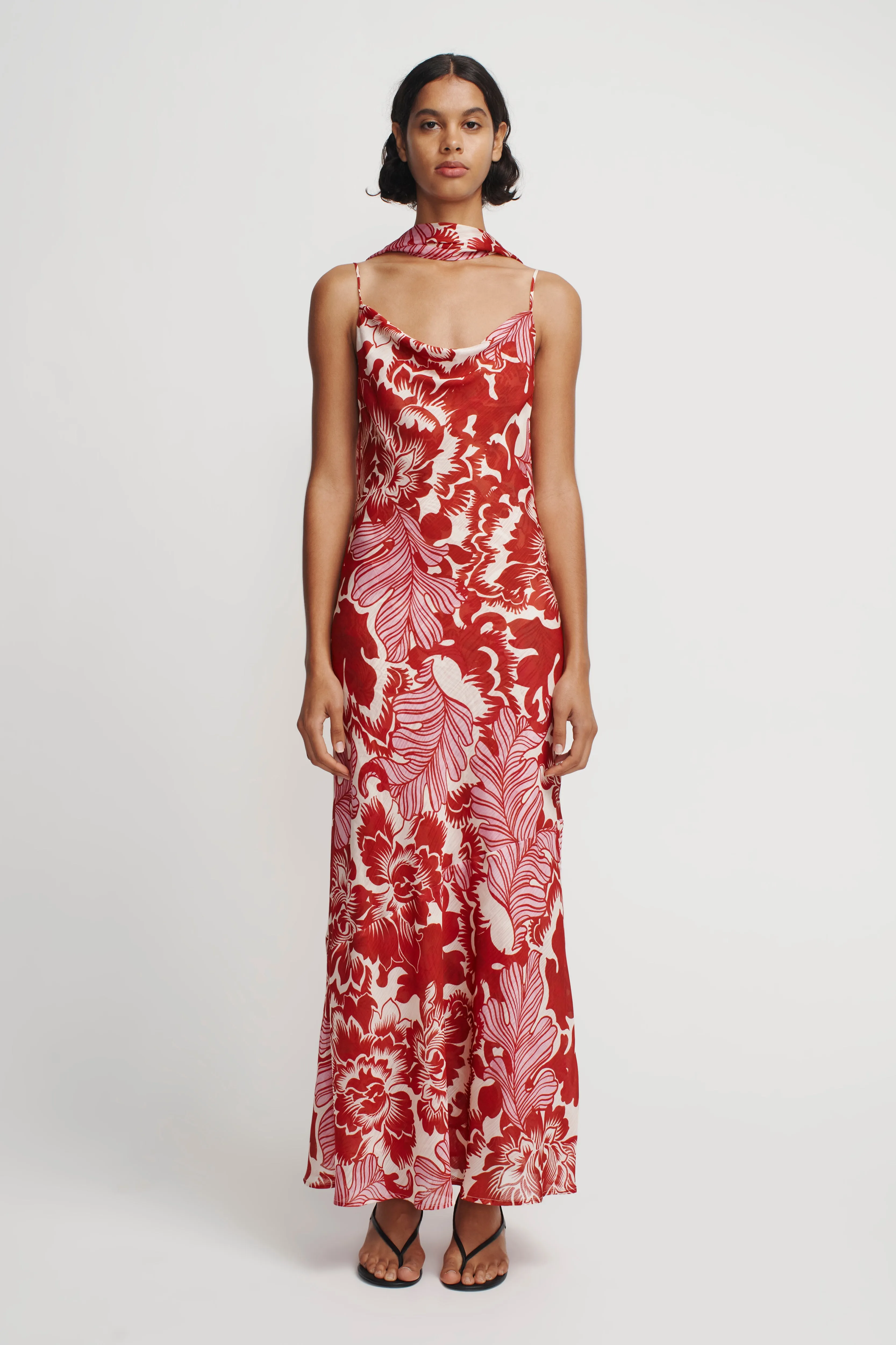 FLORENCIA MIDI DRESS SCARLET GARDEN