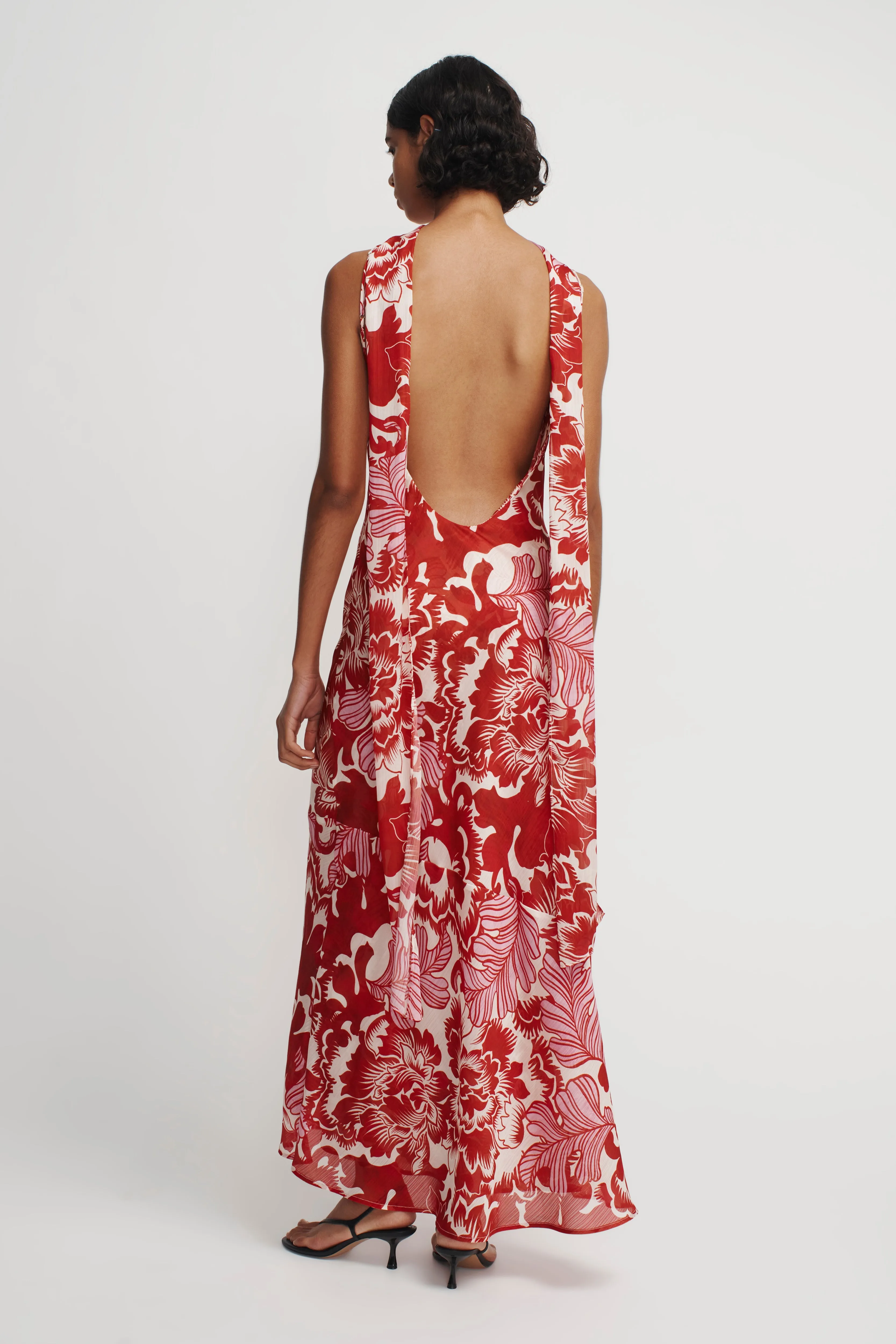 FLORENCIA MIDI DRESS SCARLET GARDEN