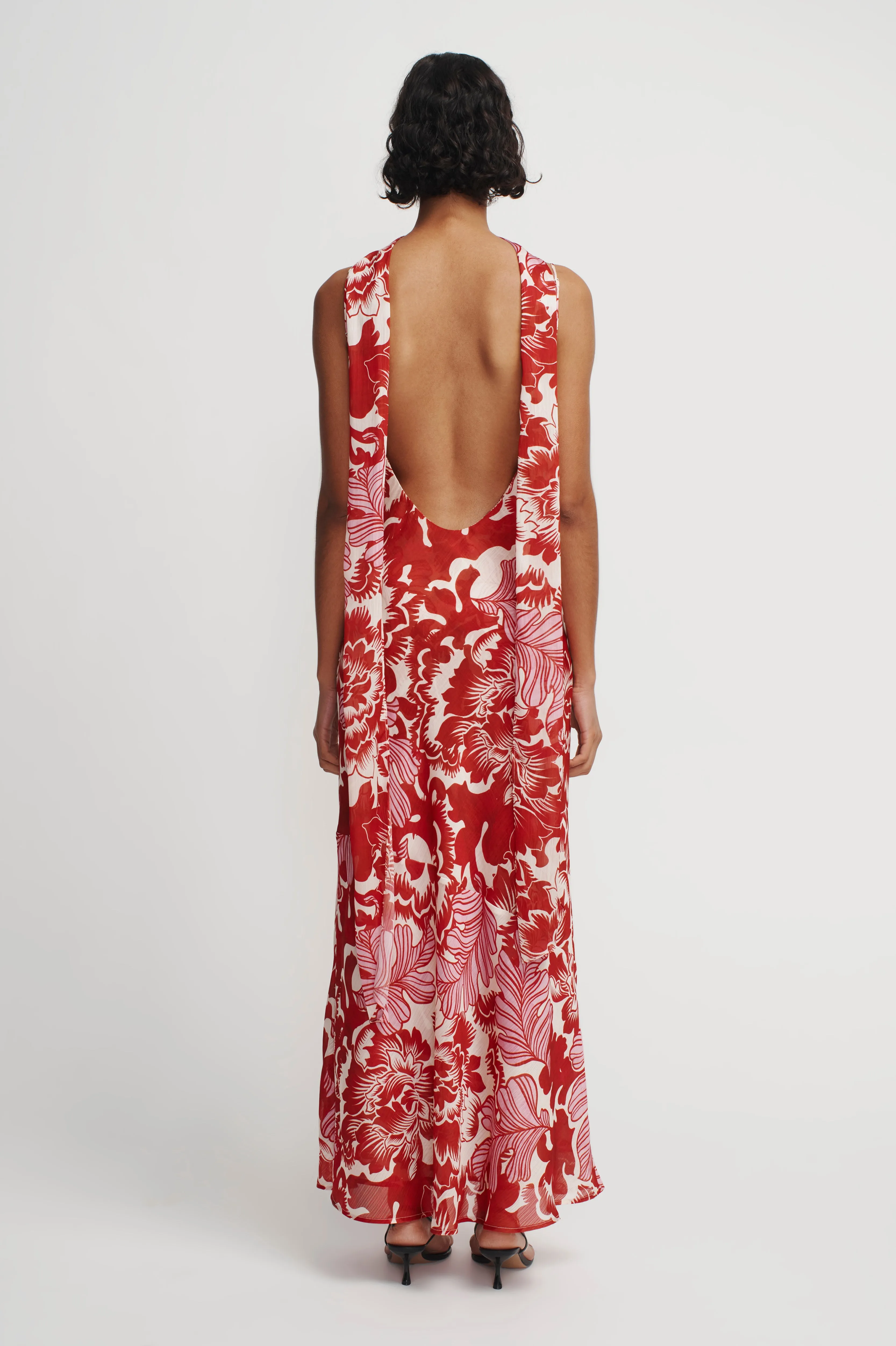 FLORENCIA MIDI DRESS SCARLET GARDEN