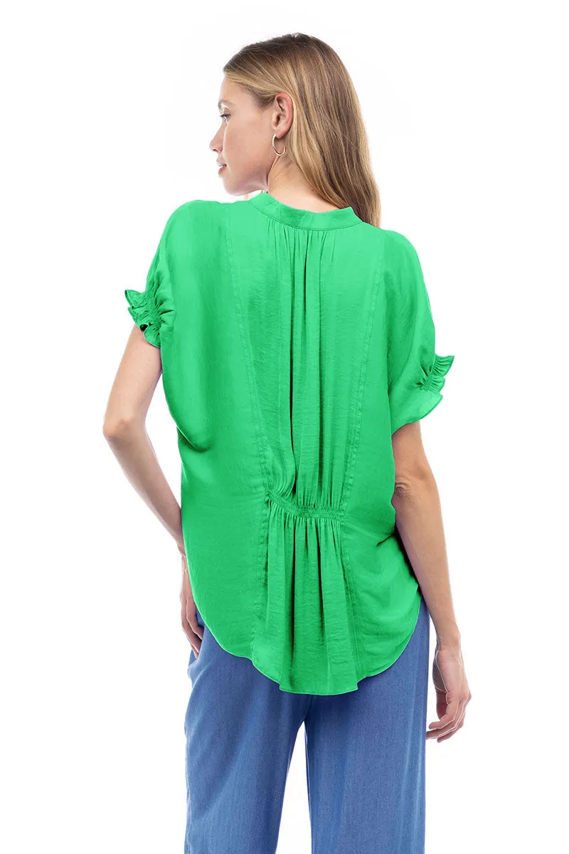 Flutter Sleeve Blouse With Back Detail