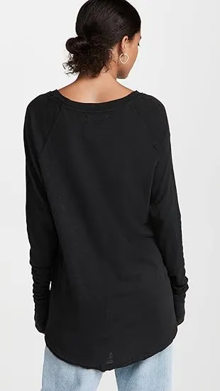 Free People Women's Arden Tee, Black, XS