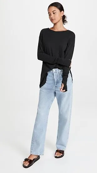 Free People Women's Arden Tee, Black, XS