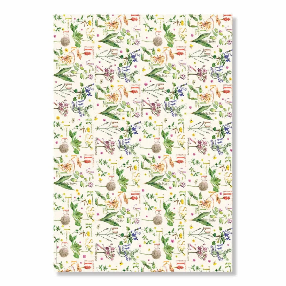 Garden Flowers Floral Wrapping Paper Book