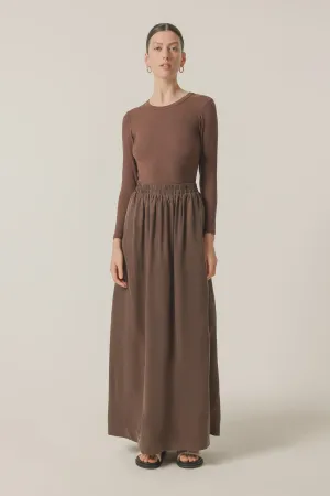 Gia Cupro Skirt Bark