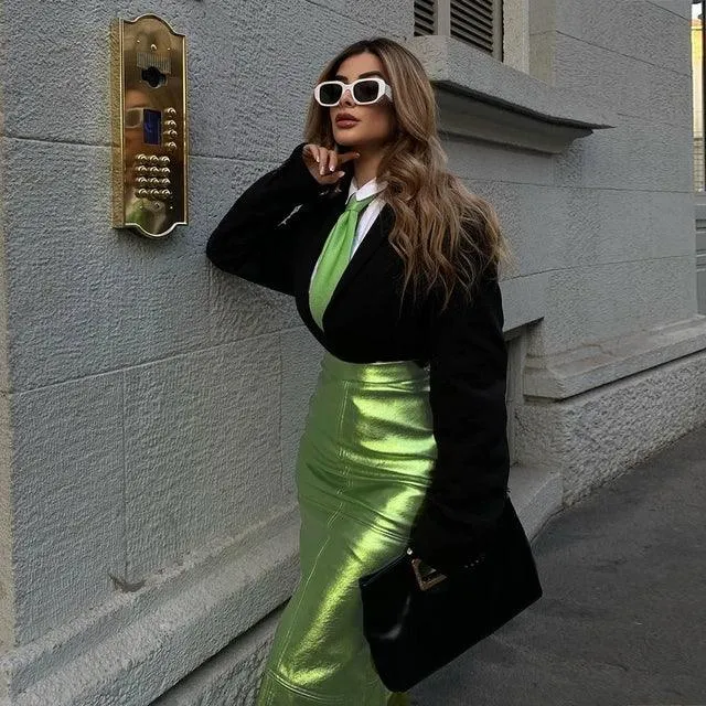 Giselle Metallic Maxi Skirts