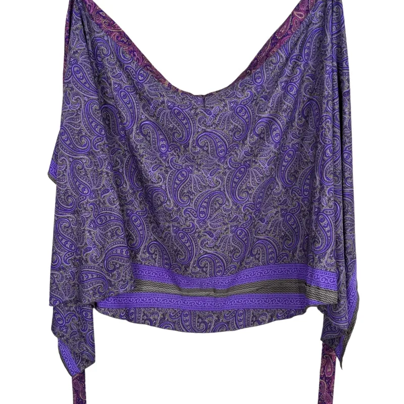 Goddess/Tea Length Up-Cycled Reversible Sari Wrap Skirt #55