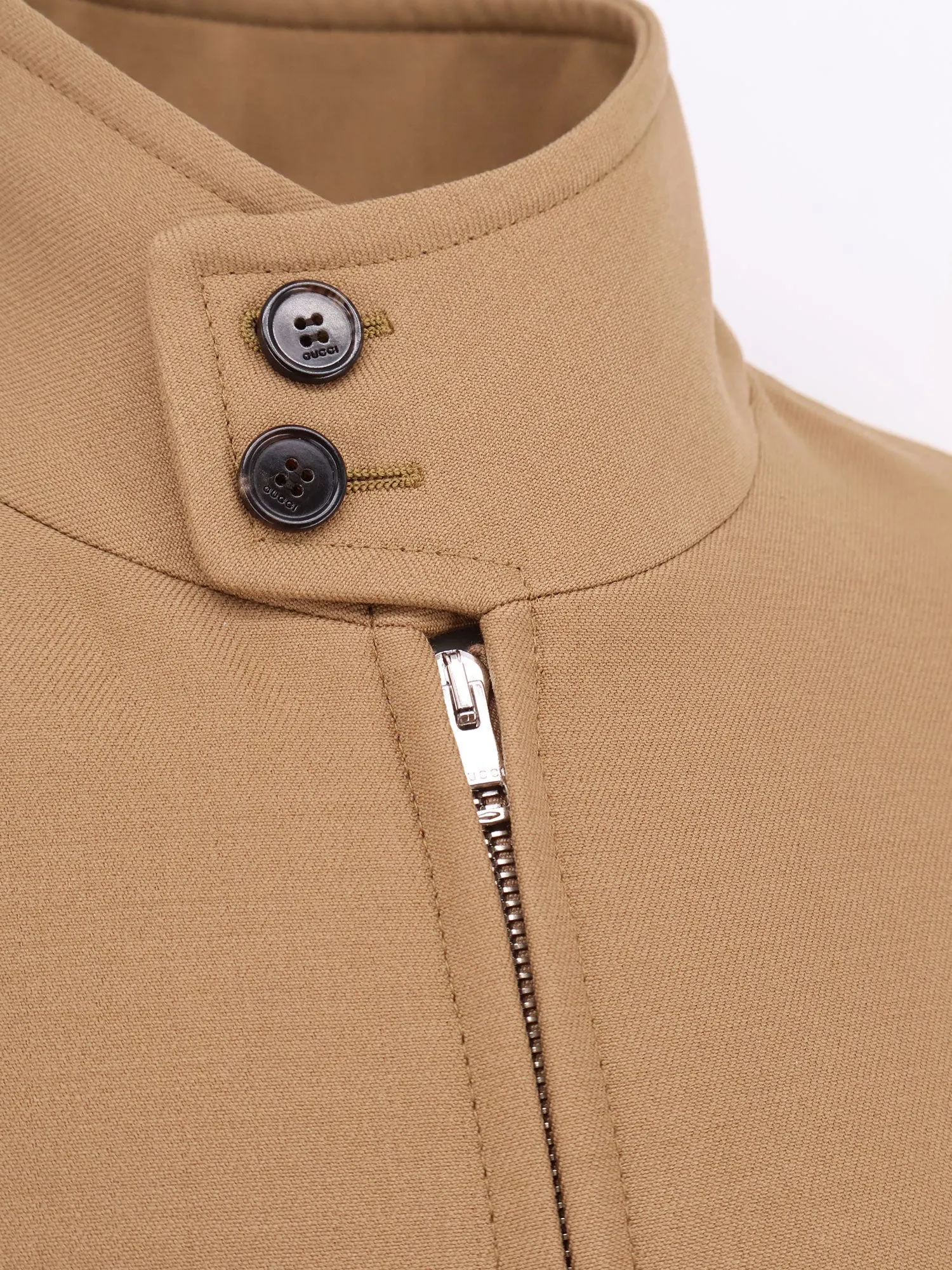 Gucci Wool Jacket With Gg Lining