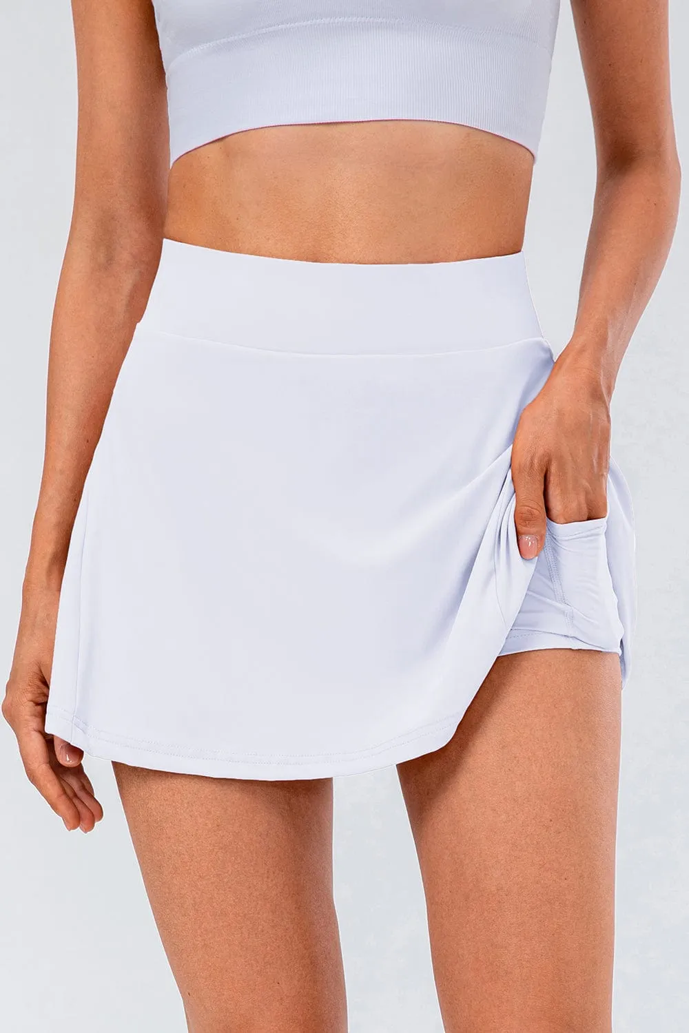Gypsy-High Waist Pleated Active Skirt