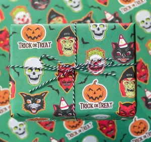 Halloween Mask Gift Wrap  (1 Sheet)