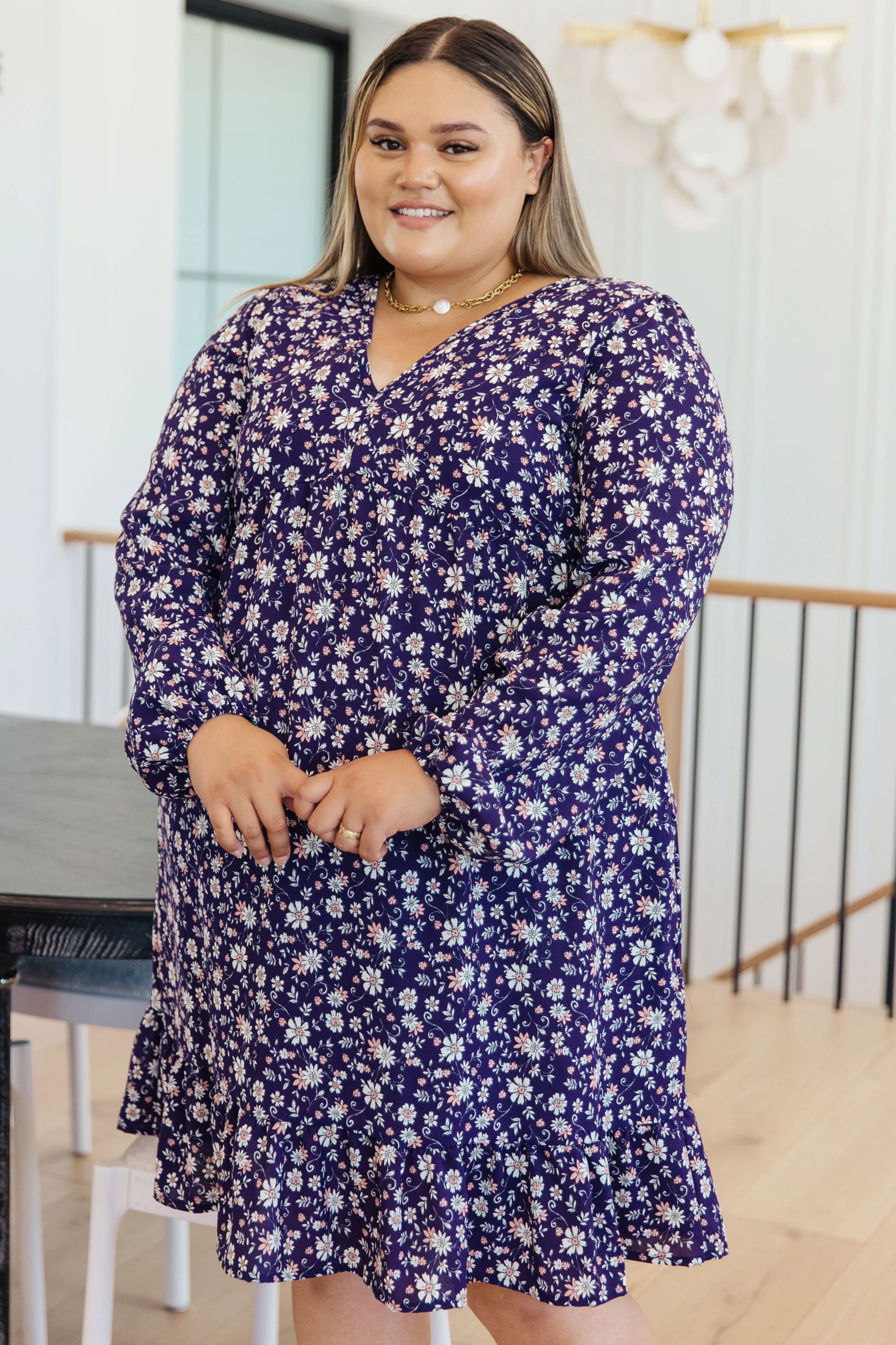 Hazel Blues® |  Since You’ve Been Gone Floral V-Neck Dress