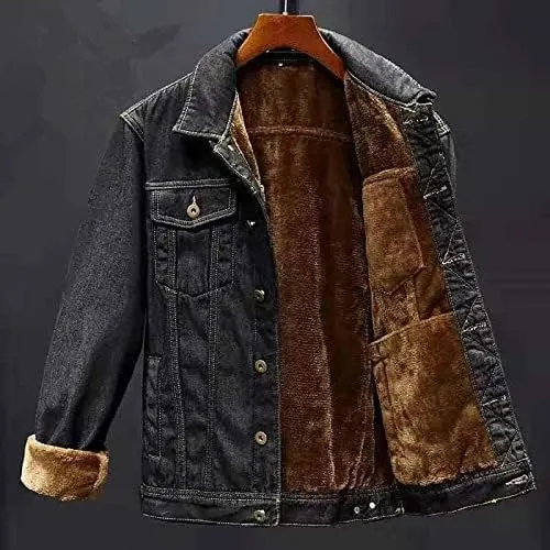 Heavy Wool-Lined Cordell Denim Jacket