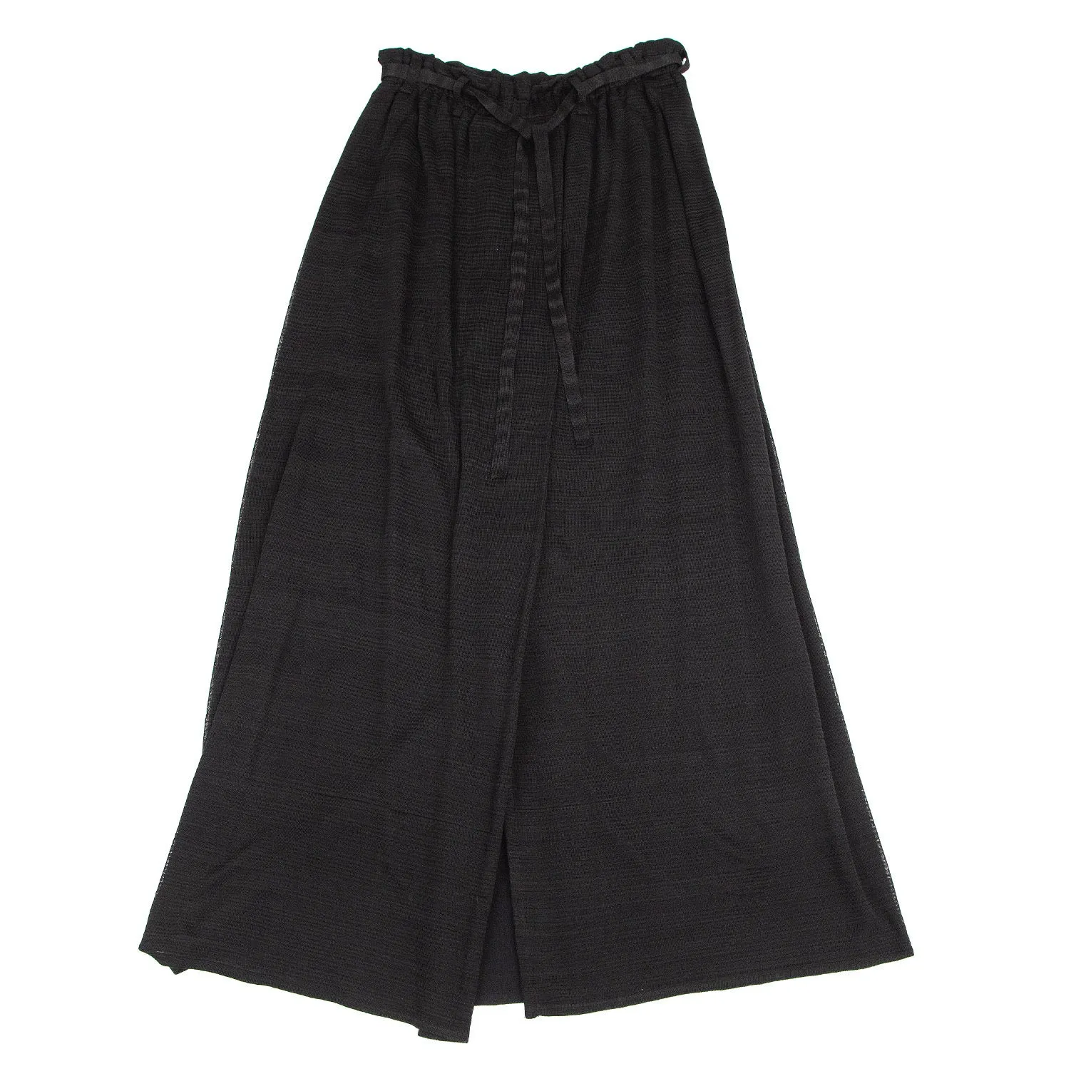 ISSEY MIYAKE JAPAN. PERMANENTE Black Wrap Knit Skirt