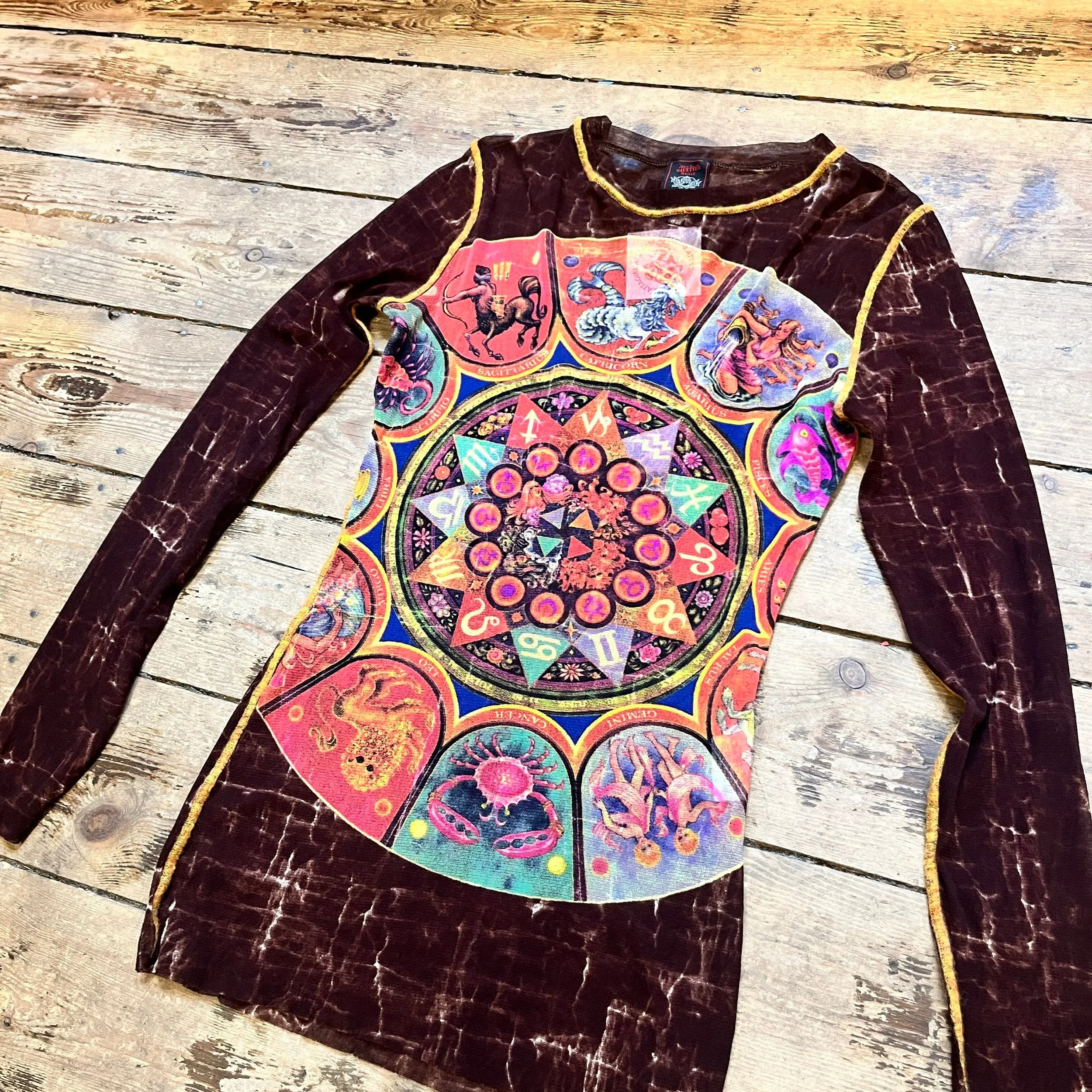 Jean Paul Gaultier Zodiac Mesh Top