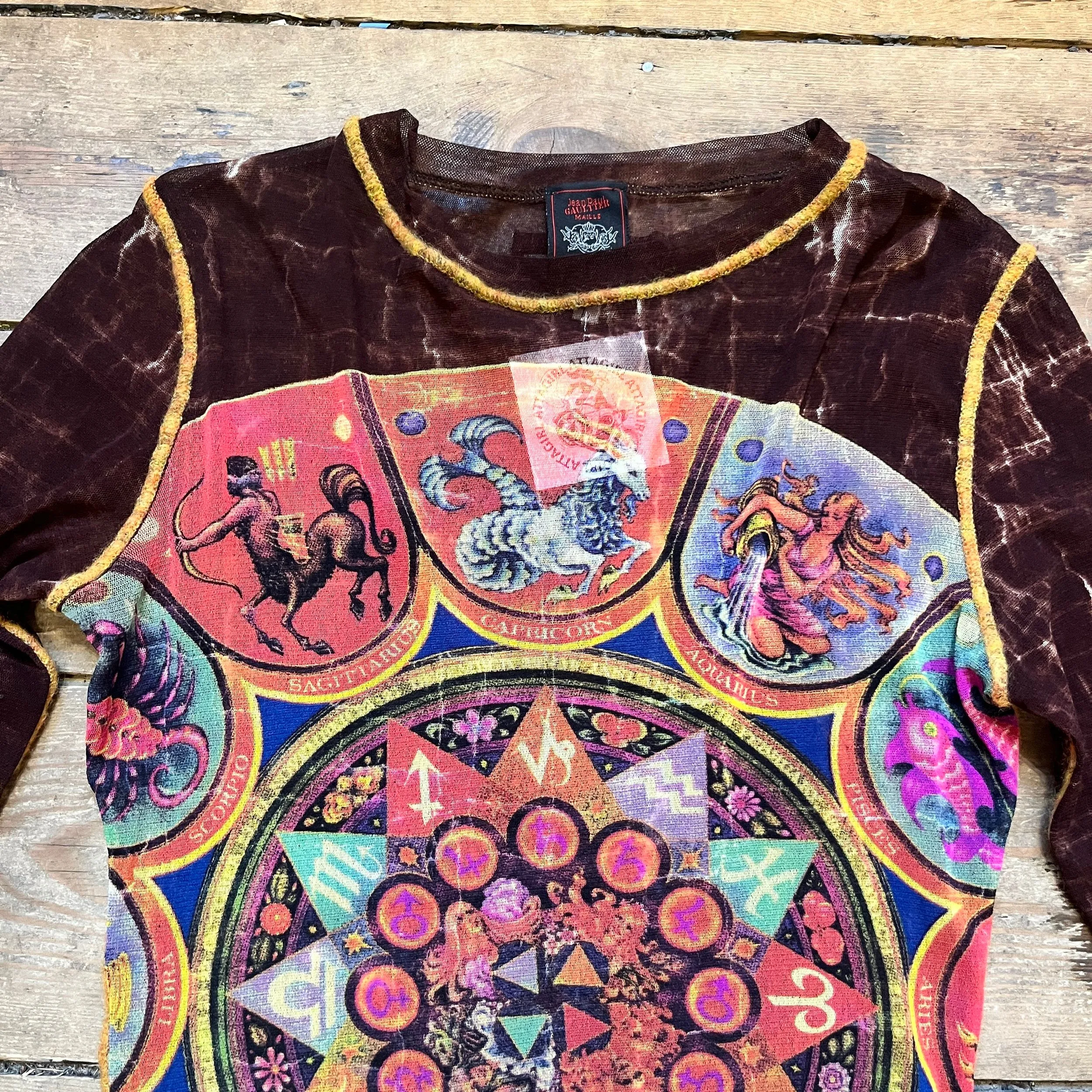 Jean Paul Gaultier Zodiac Mesh Top