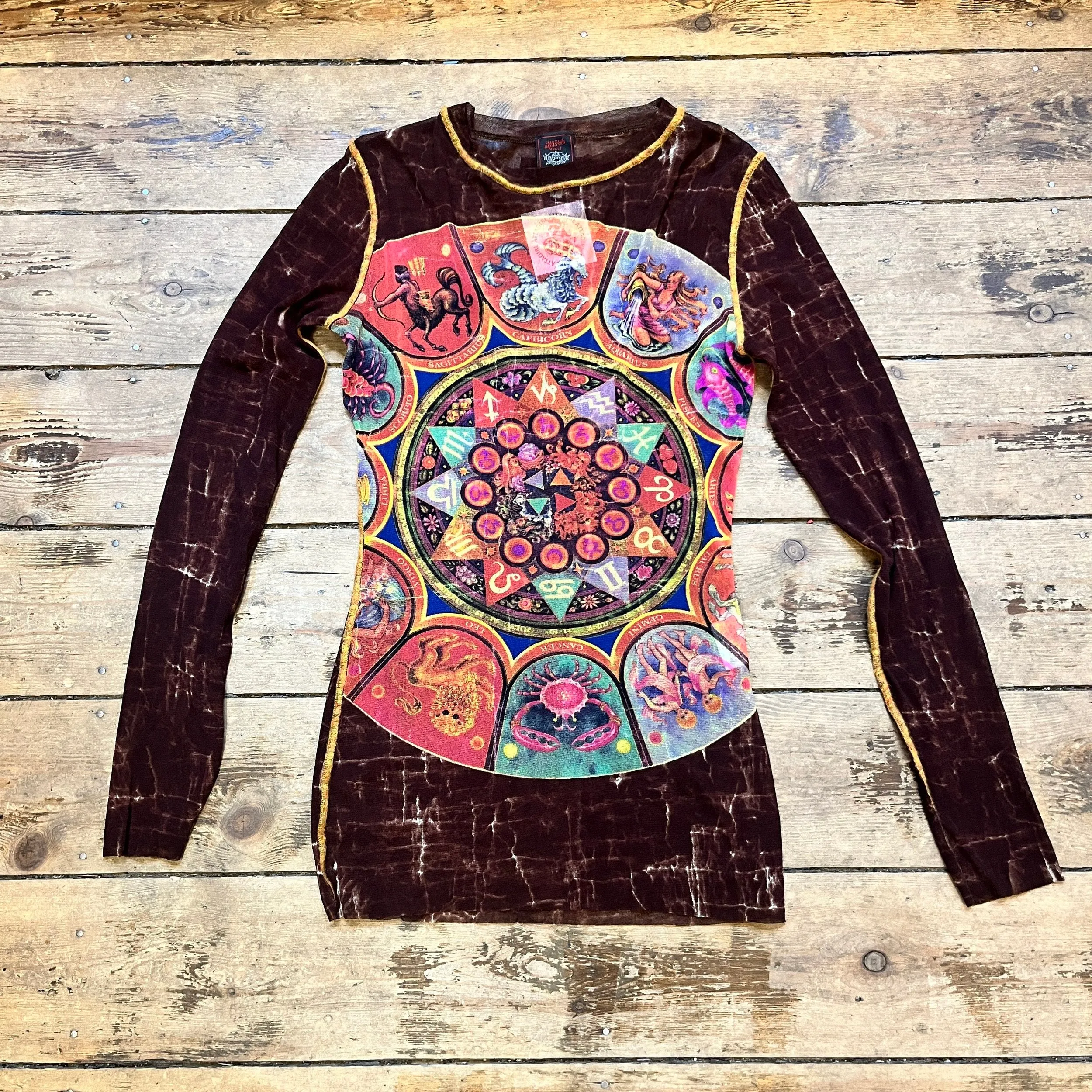 Jean Paul Gaultier Zodiac Mesh Top