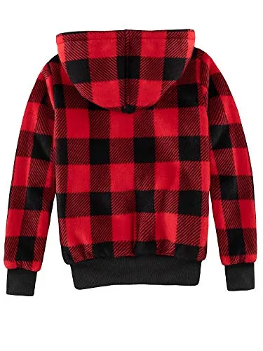 Kids' Sherpa Fleece Lined Hoodie Jacket.