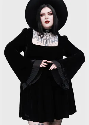 Killstar Beatrix Velvet Dress Black