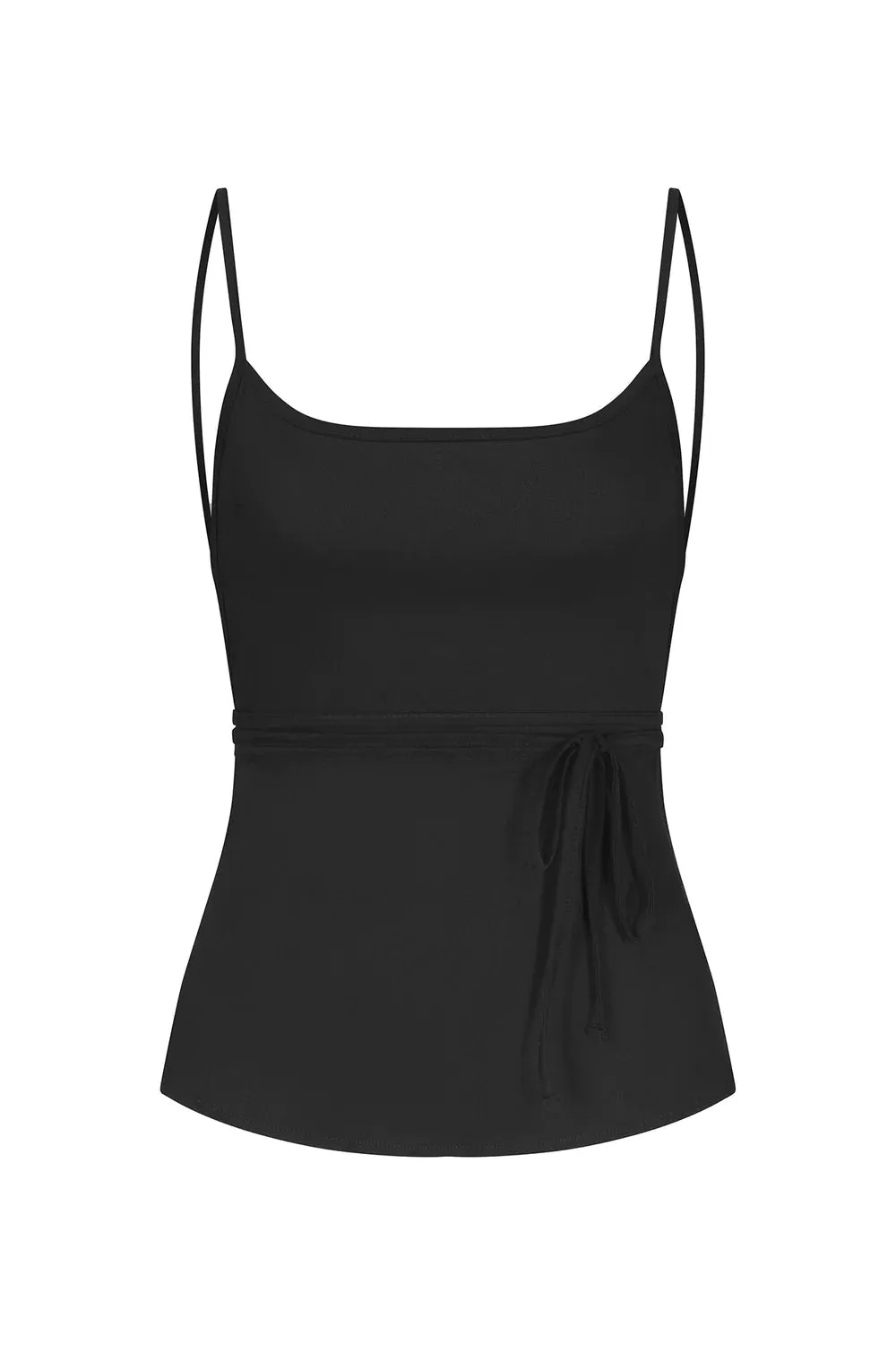 K.M. Tie Wrap Top - Black