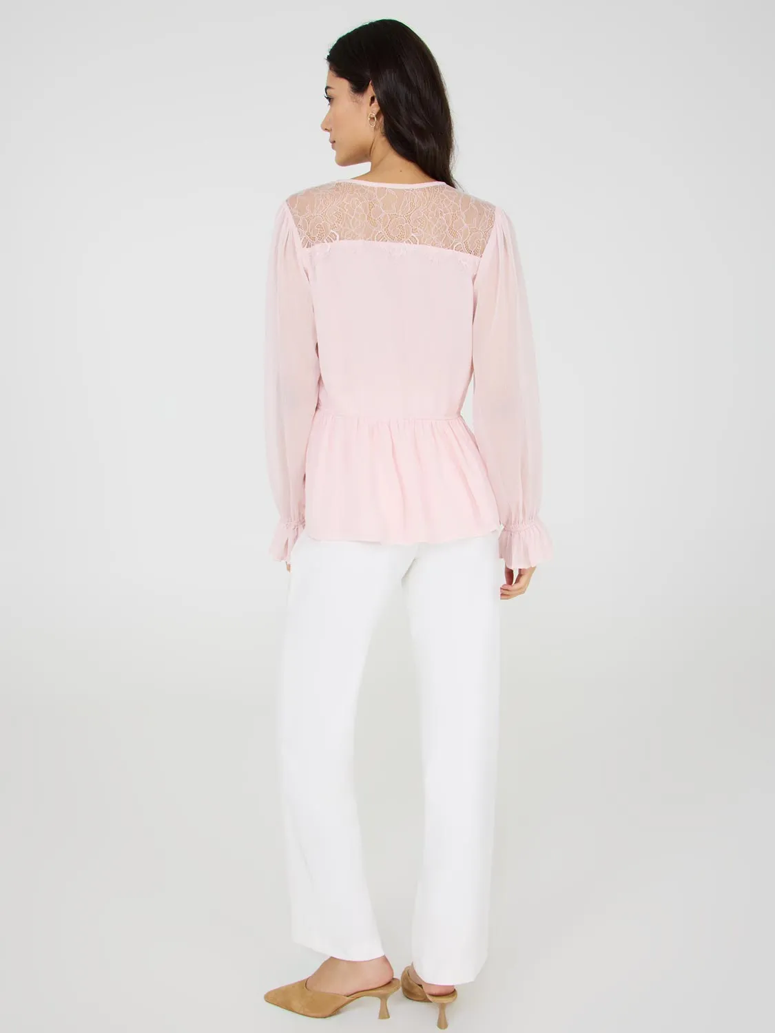 Lace Peplum Blouse