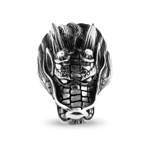Large Dragon Design Solid Sterling Silver Ring