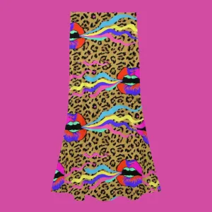 Leopard Lips Fishtail Skirt