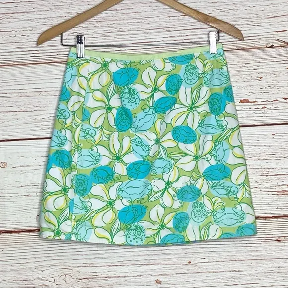 Lilly Pulitzer Vintage White Label 2 in 1 Wrap Skirt Sz 12 Girls Sz 2