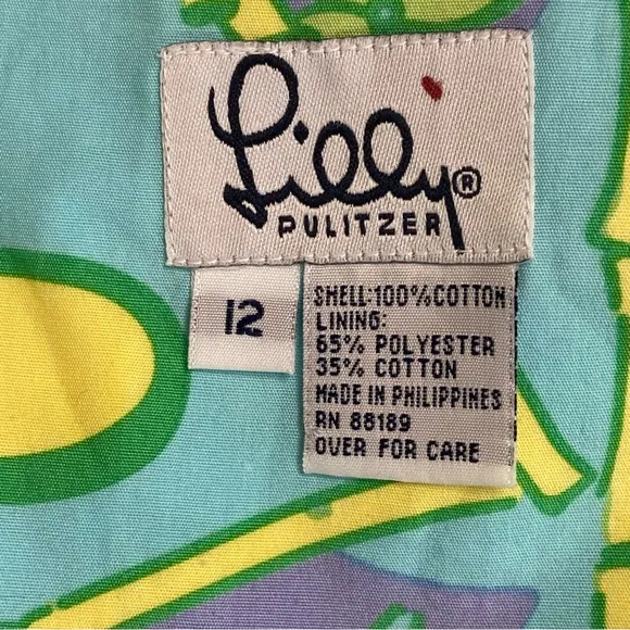 Lilly Pulitzer Vintage White Label 2 in 1 Wrap Skirt Sz 12 Girls Sz 2