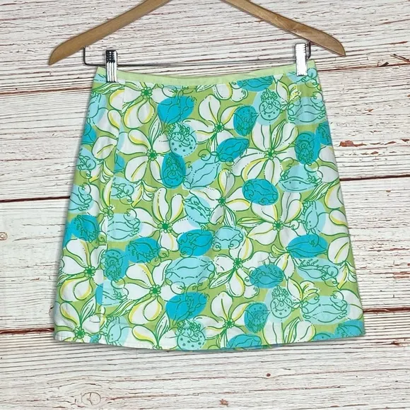 Lilly Pulitzer Vintage White Label 2 in 1 Wrap Skirt Sz 12 Girls Sz 2