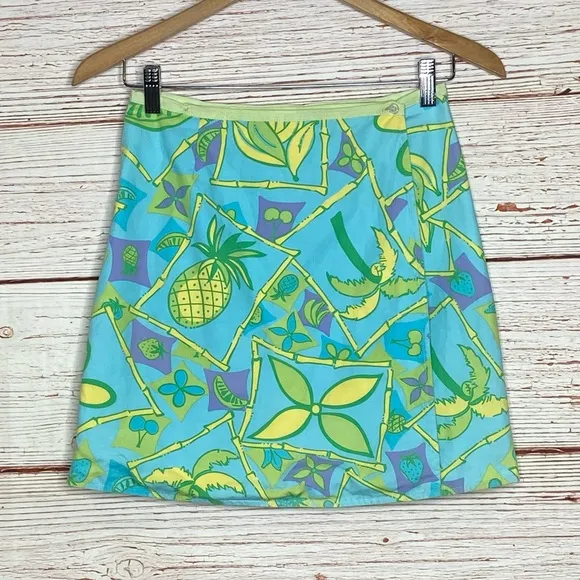 Lilly Pulitzer Vintage White Label 2 in 1 Wrap Skirt Sz 12 Girls Sz 2