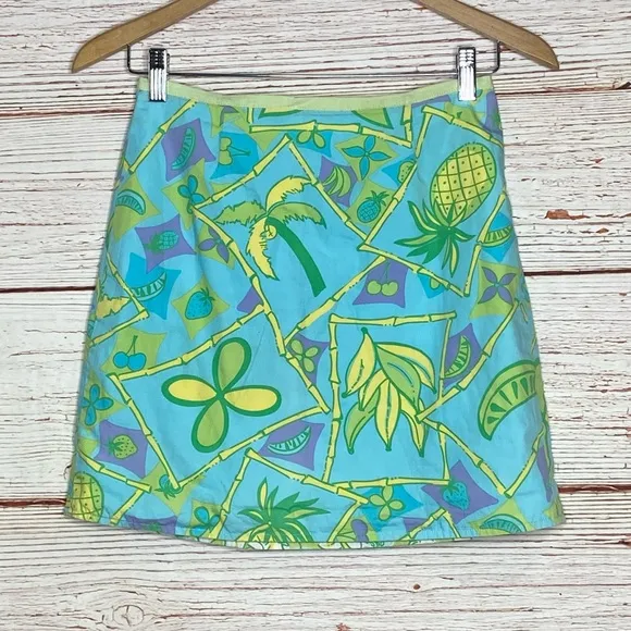 Lilly Pulitzer Vintage White Label 2 in 1 Wrap Skirt Sz 12 Girls Sz 2