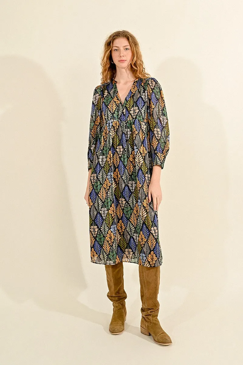 LONG PRINTED DRESS