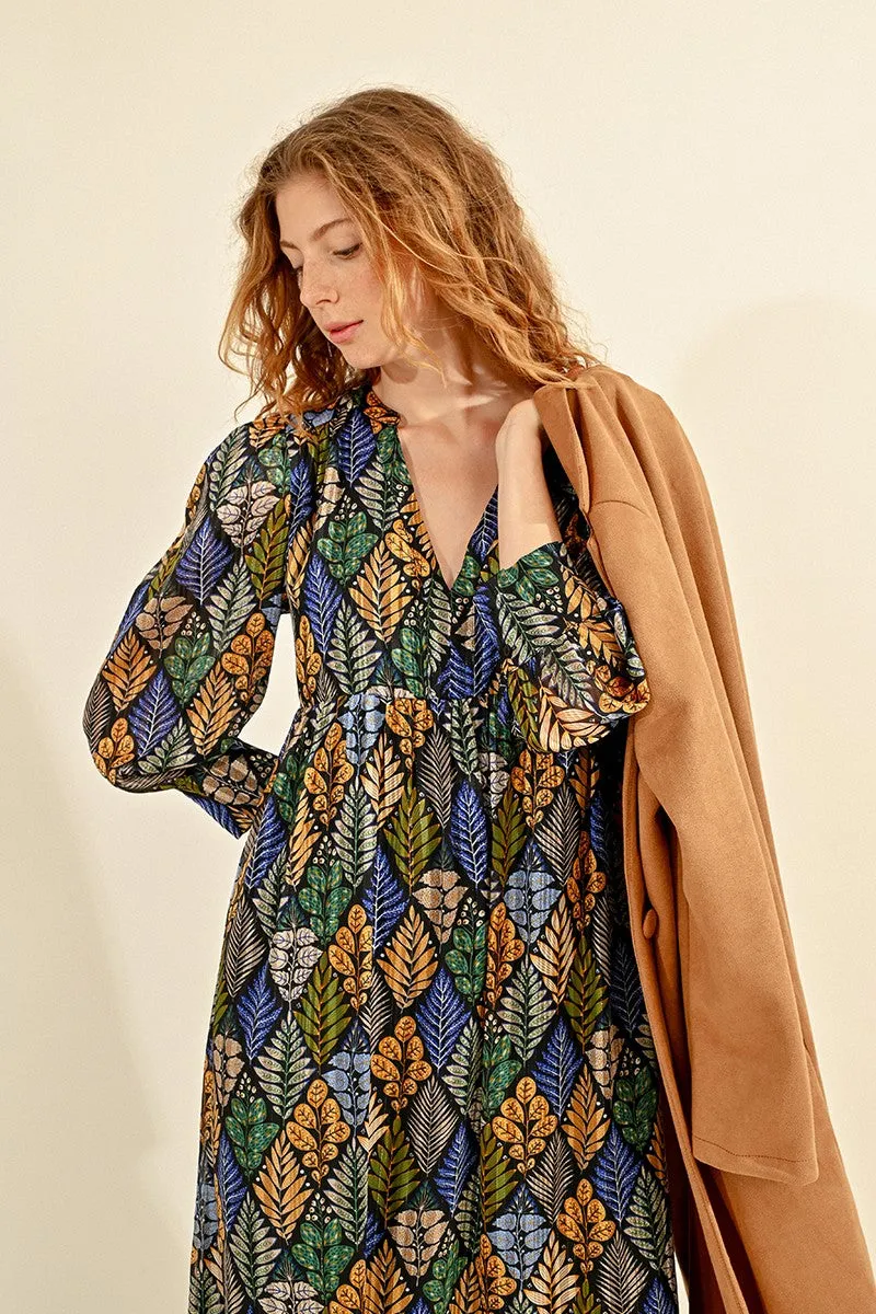 LONG PRINTED DRESS