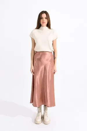 LONG SATINY SKIRT
