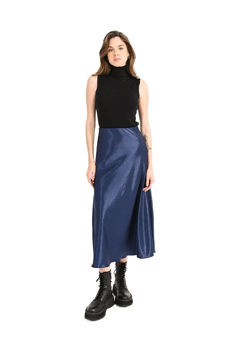 LONG SATINY SKIRT