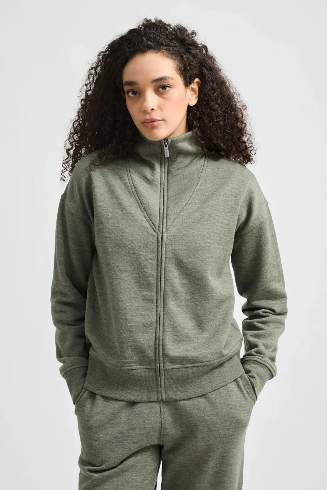 Lounge Zip Jacket - Bay Leaf