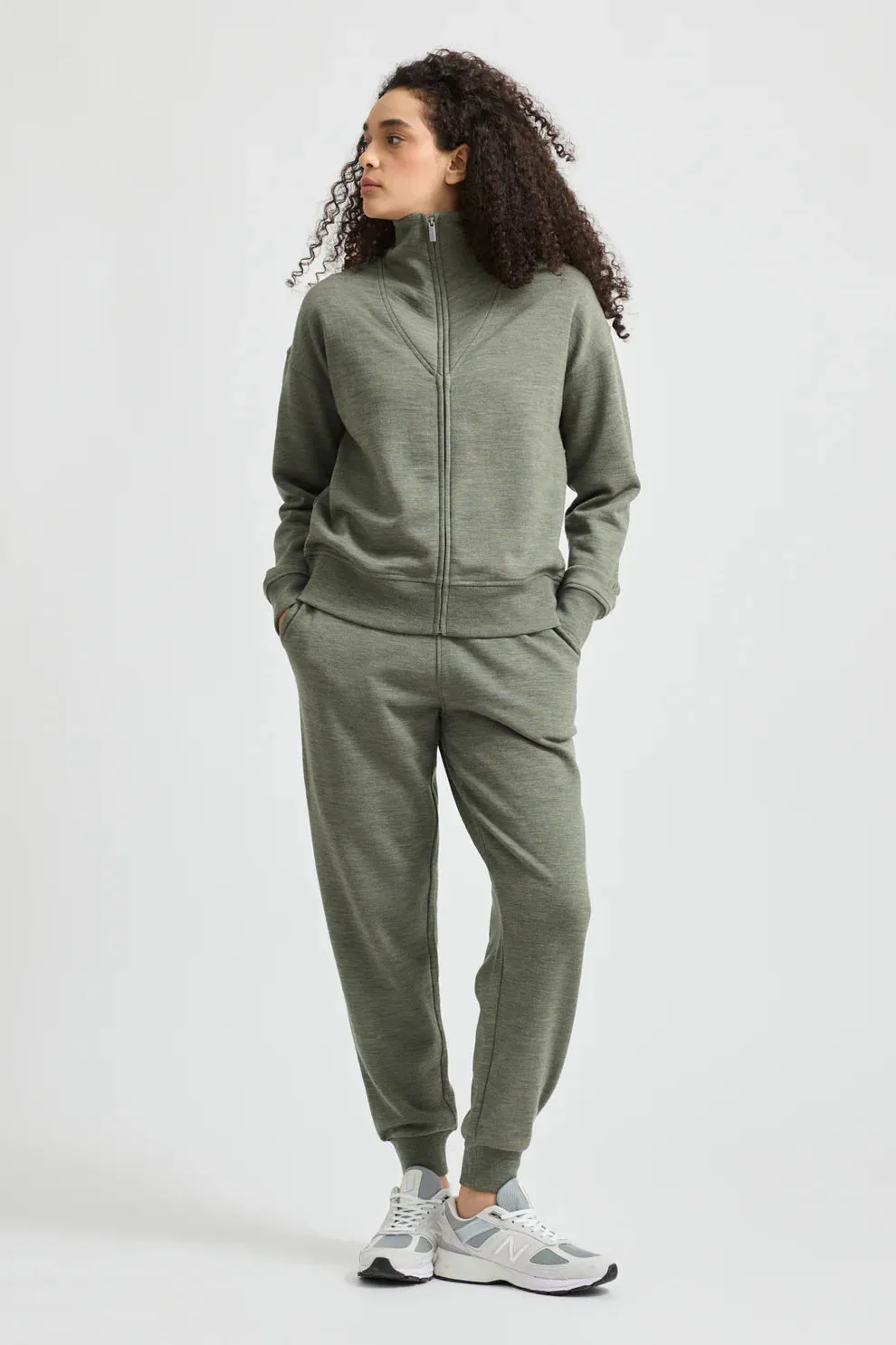 Lounge Zip Jacket - Bay Leaf