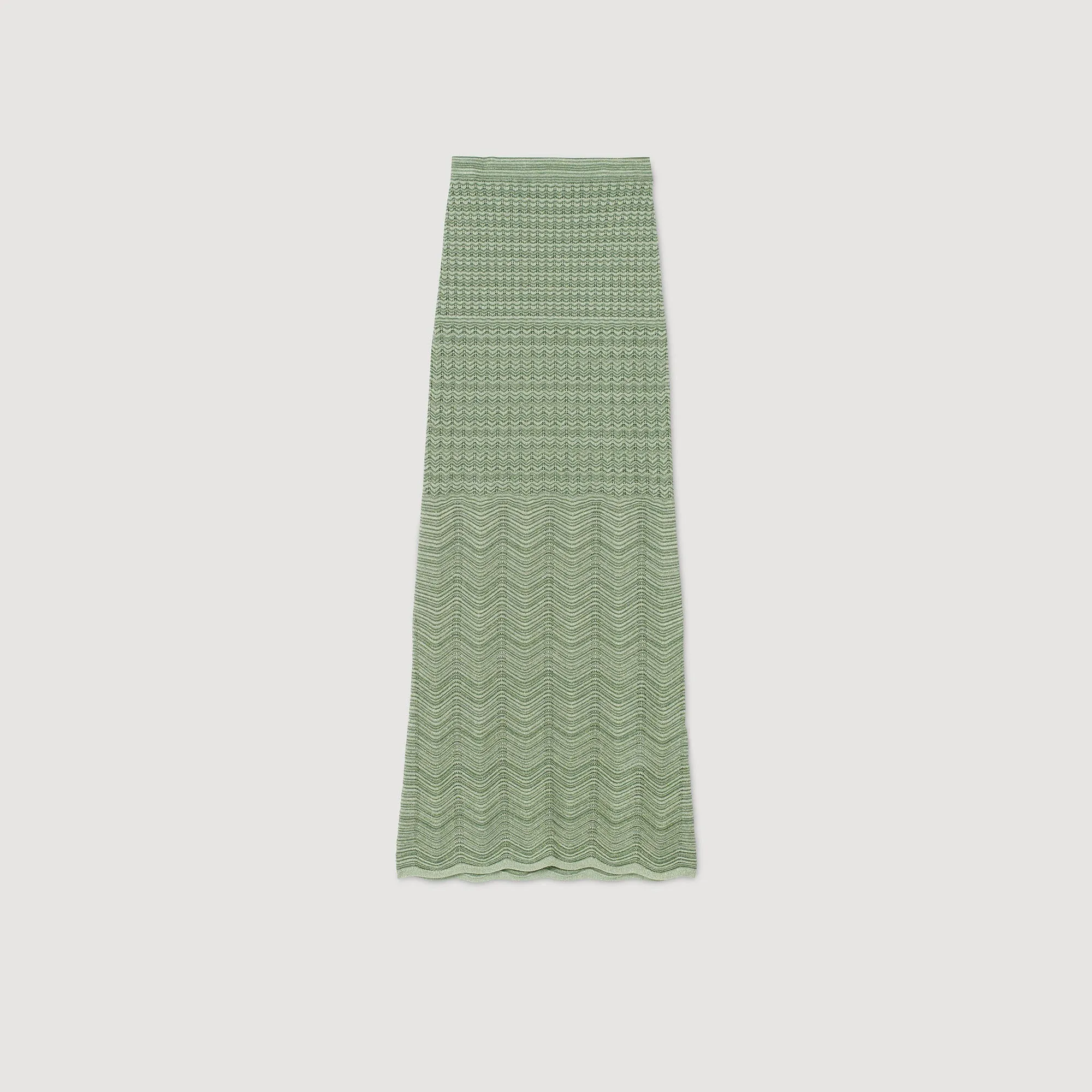 Lucile Long Decorative Knit Skirt Mint