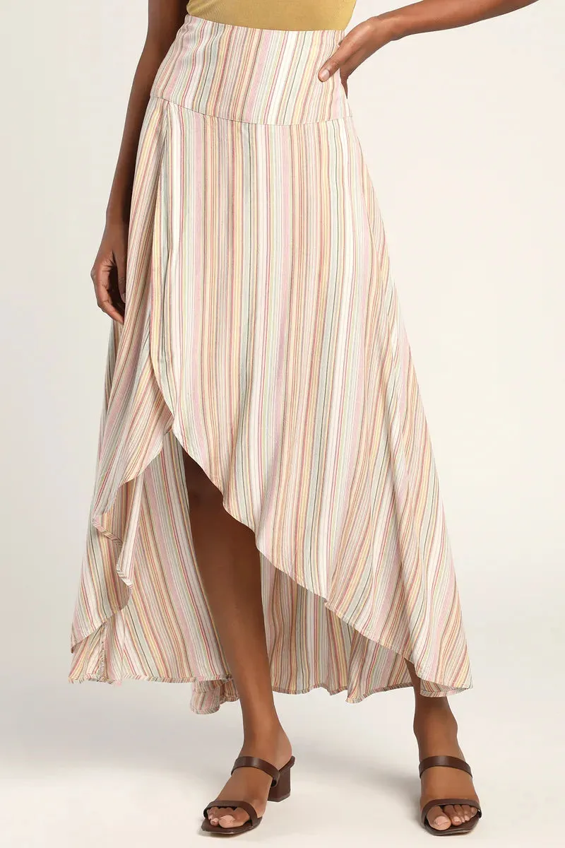 LULUS High-Low Maxi Skirt