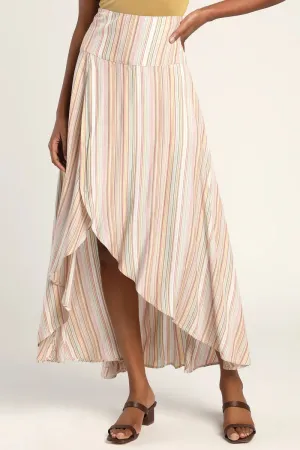 LULUS High-Low Maxi Skirt