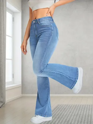 Marigold - High-waisted bootcut jeans