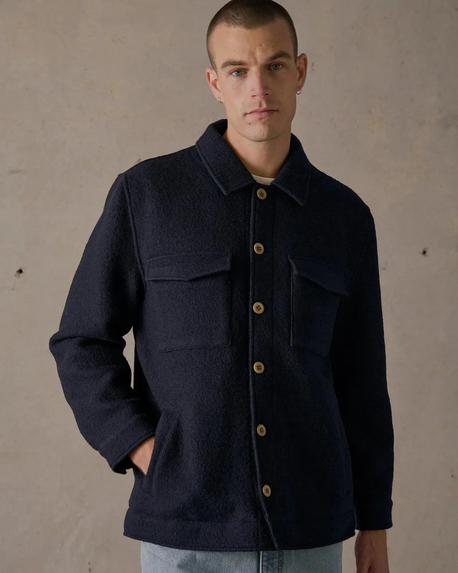 McTAVISH - Wool Jacket - DARK BLUE