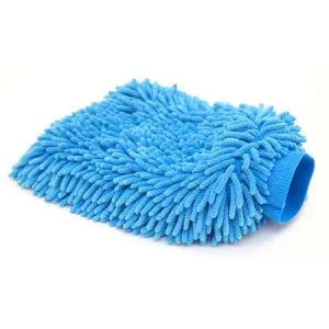 Microfiber Chenille Blue Wash Mitt