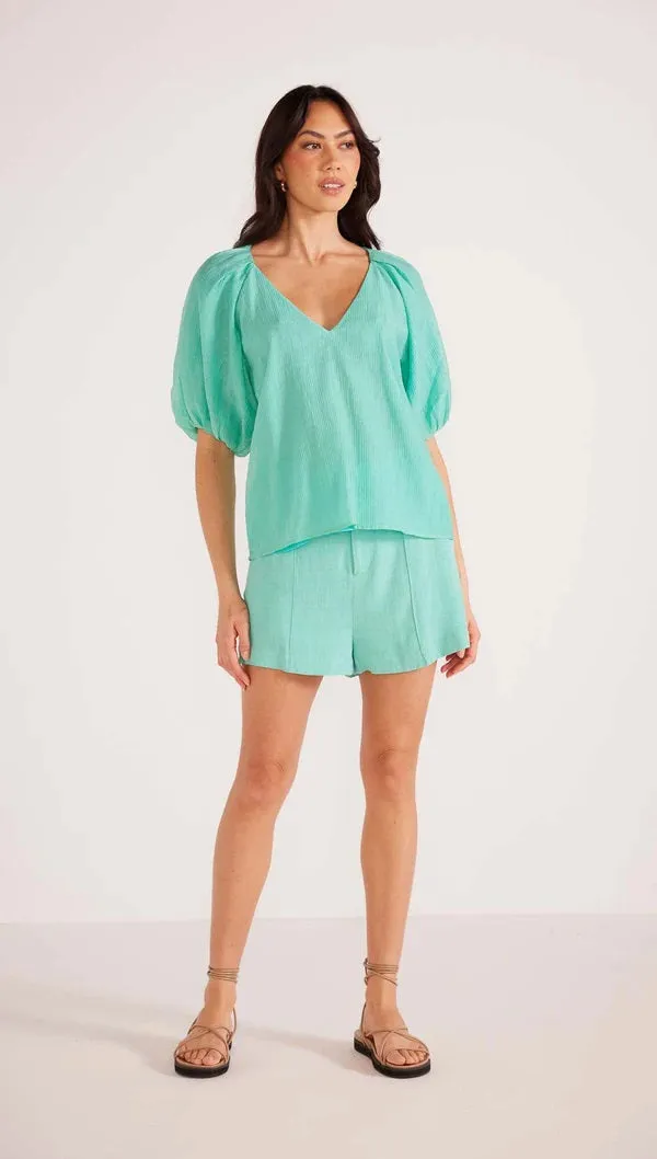 MinkPink Lucie Puff Sleeve Blouse
