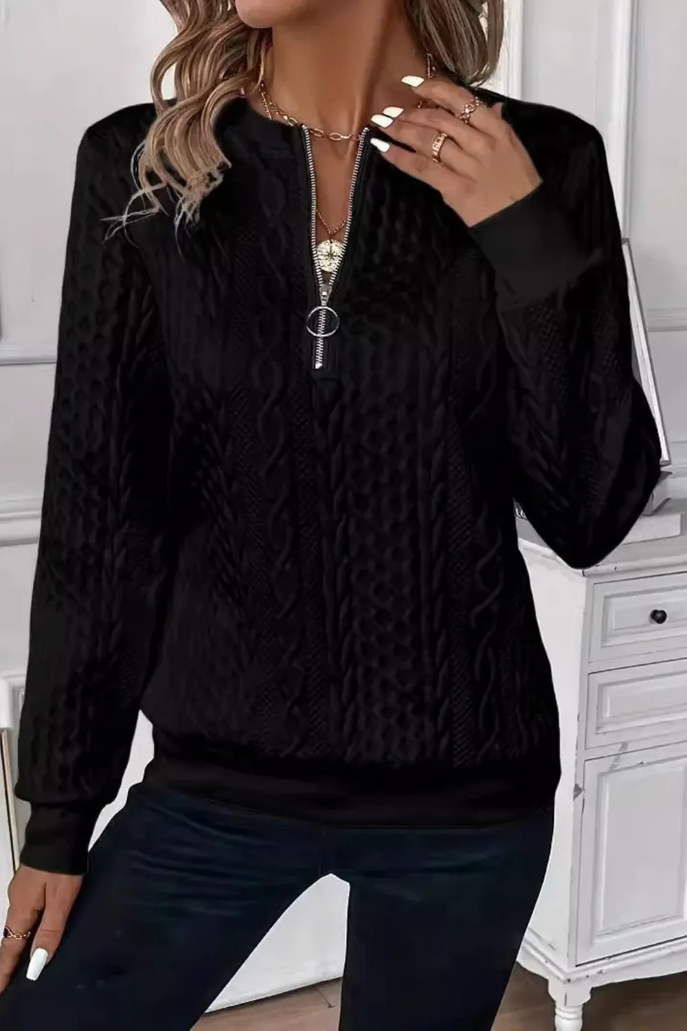 MYRA | COMFORTABLE ZIPPER SWEATER
