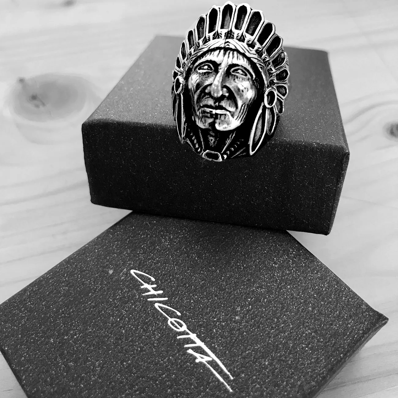 Native American Design Solid Sterling Silver Ring